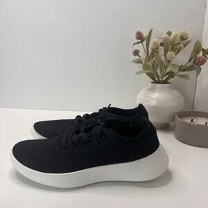 Allbirds Wool Runner 2 Lace-up Sneakers Black Athletic Low Top Women 9 Tried On